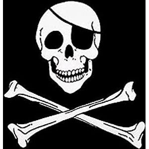 Piraten Jack Rackham BANDANA Vlag 20'' x 20'' - Piratenvlaggen 50 x 50 cm - Banner 20x20 inch - AZ FLAG