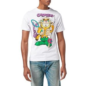 Garfield Heren vis-T-shirt, wit, klein