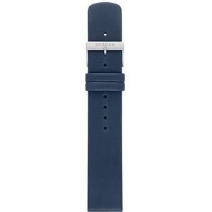 Skagen Horlogeband, roestvrij staal of leer, vervangende horlogeband voor dames en heren, 20 mm Blauw, 20mm, Horlogebandjes