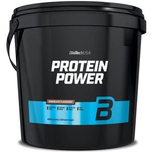 BioTechUSA Protein Power | Eiwitrijk, Suikervrij, Lactosevrij, Glutenvrij | Creatine toegevoegd, 4 kg, Chocolade