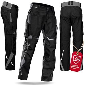 KBLER - Hartslagwerkbroek - Zwart/Antraciet - Cordura-versterking - 2 Achterzakken