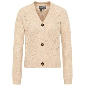 acalmar Gebreid damesvest met knopen 39425060-AC01, lichtbeige, M/L, lichtbeige, M/L