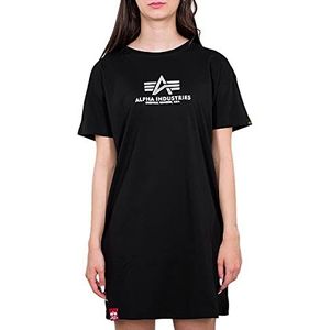 Alpha Industries Basic T Long Foil Print T-shirt voor dames Black/Metalsilver