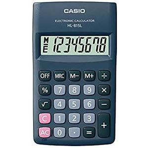 Casio HL-815L rekenmachine, 8-cijferig display, vierkant, zwart