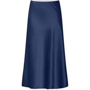 Yas - Pella - Midi Rok - Polyester Satijn - Elastische Tailleband