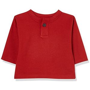 Petit Bateau Jongens T-shirt met lange mouwen van katoen voor baby's, Stop, 12 Maanden