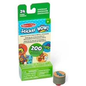 Melissa & Doug Sticker Wow! Mini-activiteitenblok en 200 stickers om bij te vullen voor de stickerstempel activiteit knutselspeelgoed om te verzamelen – dinosaurusstickers