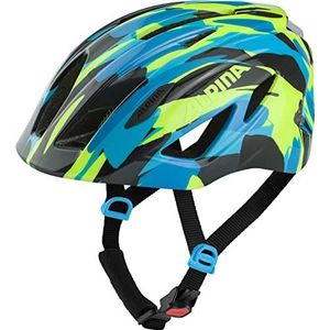 ALPINA Unisex - Kinderen, PICO FLASH Fietshelm, neon-blue green gloss, 50-55 cm