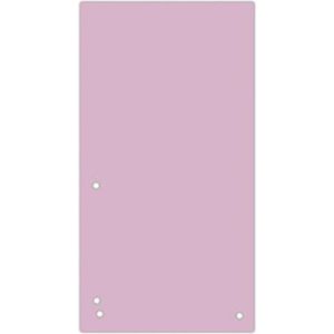 DONAU 100 stuks scheidingsstroken/kleur: roze/1/3 A4 van 190 g/m² gerecycled karton/4-voudige perforatie/23,5 x 10,5 cm/gelocht/tabbladen mappen tabbladen/Made in EU