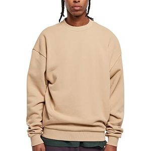 Urban Classics Men's Ultra Heavy Crew Sweatshirt, effen beige, XXL, effen beige, XXL