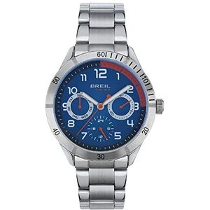 Breil - Mate horloge van staal voor heren, zilver/blauw., taille unique, Armband