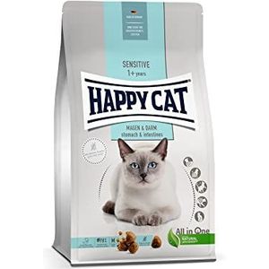 Happy Cat 70596- Sensitive maag & darmen - droogvoer voor katten met eend voor gevoelige katten en kater - 1,3 kg inhoud