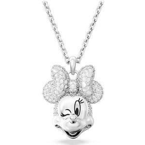 Swarovski Disney Minnie Mouse hanger, Wit, Rhodium plated, Eén maat, Kristallen, Rhodium geplateerd, Kristallen