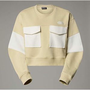 The North Face Terry Oversized Cropped Crew Sweater voor dames Gravel S