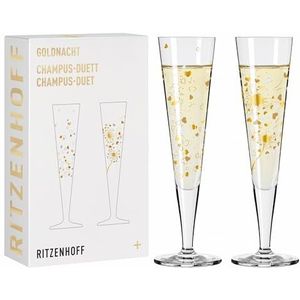 RITZENHOFF 6031007 champagneglas 200 ml - serie Goldnacht set van 2 F24 - designstuk met echt goud - Made in Germany