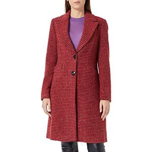 Sisley Womens 2EJFLN01T Wool Blend Coat, Red 911, 40