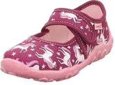 Kinderschoen - Bordeaux - Glitters - Eenhoornmotief - Klittenbandsluiting