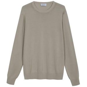 Diana Studio - Licht satijnen shirt van 100% katoen, extra gedraaid, voor heren, lange mouwen, casual fit, Beige, XXL