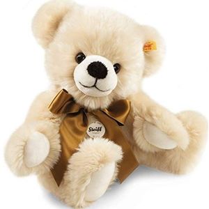 Steiff Bobby Schlenker-teddybeer crème, 40 cm, pluche teddybeer met strik, knuffeldier beer om te knuffelen en te spelen, knuffeldier beer van knuffelzacht pluche voor kinderen