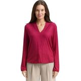 TOM TAILOR T-shirt met lange mouwen voor dames, 39083 - Irregular Pink Graphic Design, XL