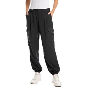 Replay Joggingbroek voor dames, cargobroek, 998 BLACKBOARD, 25W