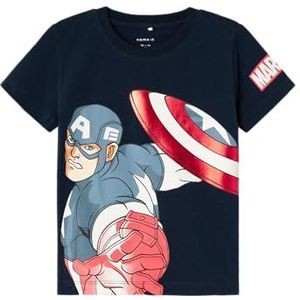 NAME IT Nmmalstair Marvel Ss Top Mar T-shirt voor jongens, blauw, 98 cm