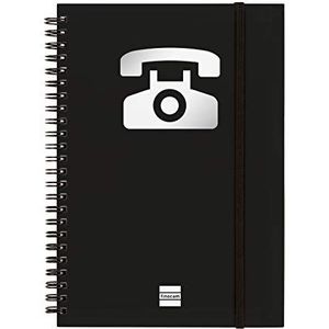 Finocam - Telefoonboek Phone DinA5 dubbele spiraal zwart, DIN A5 (148 x 210 mm)