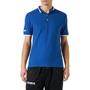 lea srl Dacca Poloshirt, uniseks, volwassenen, blauw/wit, XXL