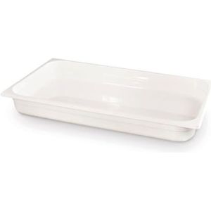 HENDI Gastronorm container, wit polycarbonaat, temperatuurbestendig van -40° tot 110°C, vaatwasserbestendig, geur en smaakloos, 9.0L, polycarbonaat, GN 1/1, 530x325x(H)65mm, wit