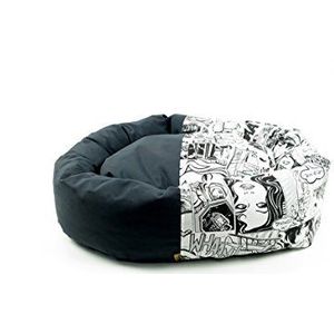 ThePetLover TPL130020 donut hondenbed Comic Space L, zwart