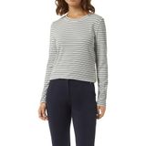 comma - T-Shirt - Lange Mouwen - Glittergebreide Details