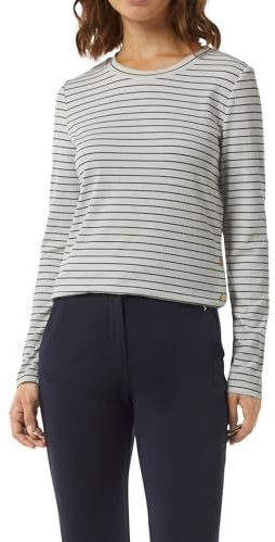 comma - T-Shirt - Lange Mouwen - Glittergebreide Details