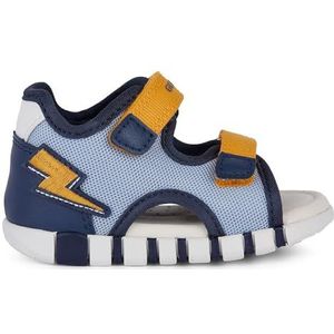 Geox Baby jongens B Iupidoo Boy Sandaal, Lt Navy Yellow, 18 EU