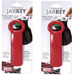 Brix JarKey Original Easy Jar sleutelopener, set van 2, rood