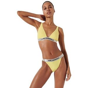 KARL LAGERFELD Dames Logo Triangle W/Elastische Bikini Top, geel, M