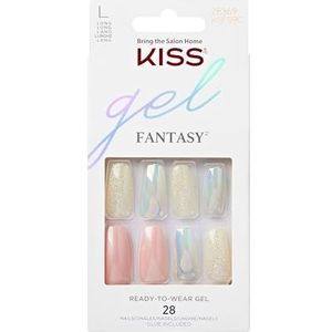KISS Glam Fantasy-collectie, Party's Over, Speciale FX-gelnagels, inclusief 28 valse nagels, nagellijm, nagelvijl en manicure-stick