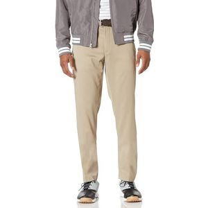 Amazon Essentials Slim-Fit Stretch Golfbroek voor heren, kaki bruin, 35W/30L