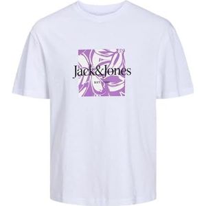 JACK & JONES JORLAFAYETTE Branding Tee SS Crew MNI, wit (bright white), 128 cm