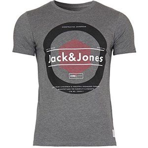 JACK & JONES Heren T-shirt JJCOMix SS Crew Neck, grijs (gemengd grijs), XL