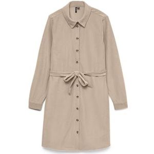 VERO MODA - Blousejurk - Lichtbeige / Donkerbeige - VMELLY