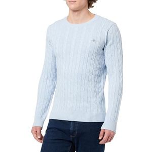 GANT Katoenen kabel C-hals, Ice Blue Melange, L