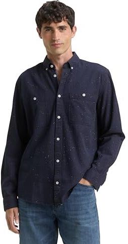 TOM TAILOR heren overhemd, 38953 - Navy Nep Structure, XL