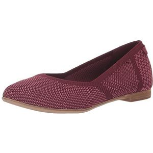 TOMS Jutti Nette Ballet Flat voor dames, Deep Burgundy Repreve Knit, 42 EU