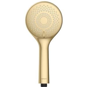 Waterbesparende douchekop watersaving, handdouche met waterbesparend systeem, 3 straalsoorten, Ø 11 cm, ABS, goud