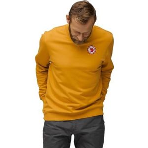 Fjallraven 87163-161 1960 Logo Badge Sweater M Sweatshirt Heren Mustard Geel Maat XS