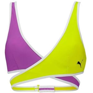 PUMA korte bikinitop voor Dames, Paars, Maat XS