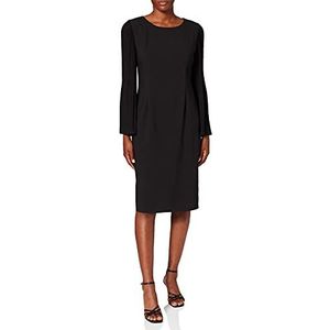 APART Fashion Damesjurk met chiffon mouwloze jurk, zwart (zwart zwart), 38