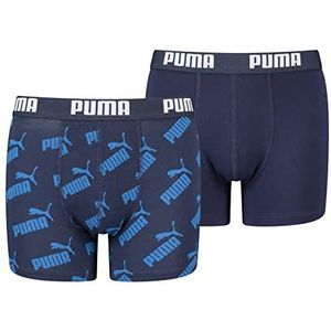 PUMA Uniseks boxershort voor kinderen, verpakking van 2 stuks, blauw, 128