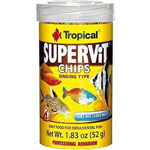 Tropical Supervit Chips Premium hoofdvoer voor alle siervissen, verpakking van 3 (3 x 100 ml)