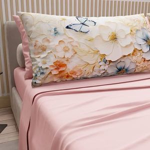 PETTI Artigiani Italiani Beddengoed van katoen met digitale print, eenpersoonsbed, beddengoedset voor eenpersoonsbed, Mariposa, 100% Made in Italy